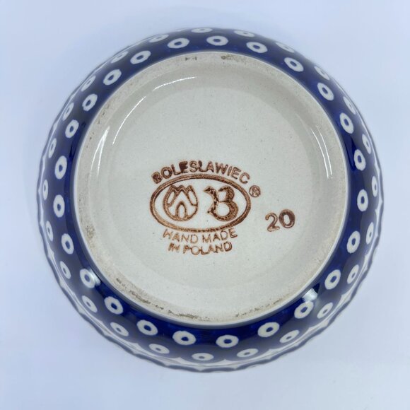 vintage boleslawiec polish pottery bowl "nature"pattern handcrafted - Picture 4 of 4
